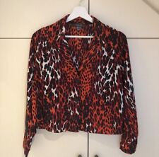 Red Leopard Print Crop Top