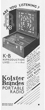 KOLSTER BRANDES Portable Radio - Vintage Advertisement 1929
