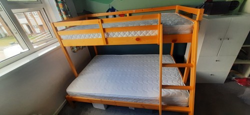 Triple bunk bed sleeper - bunk, sleeper,
