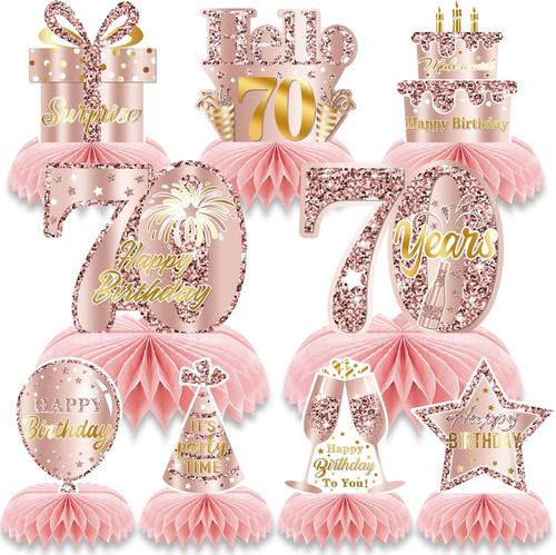 70th birthday honeycomb - birthday,