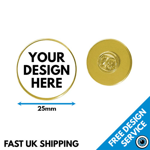 Round custom badges metal - custom, •