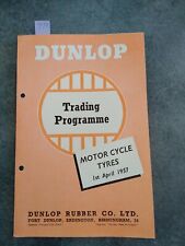 Dunlop Rubber Tyre Trading Programme 1957 Classic Motor Cycle 