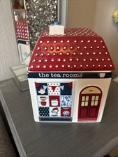 BISCUIT BARREL, CERAMIC, HOUSE SHAPED JAR, MARKS & SPENCERS, T 40/9119/3324F