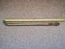 Vintage brass hand pump sprayer with wooden handle