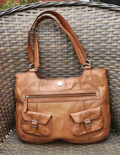 Ri2k tan leather handbag - ri2k,