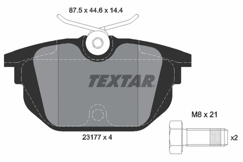 Rear brake pad set disc - rear,