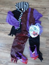 Men's Clown Scary Fancy Dress Costime Size Large New Outfit Halloween Party Stag