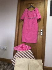 CONDICI PINK MOTHER OF THE BRIDE DRESS AND HATINATOR SIZE 12