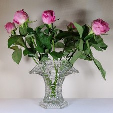 Vintage Pressed Glass Vase –