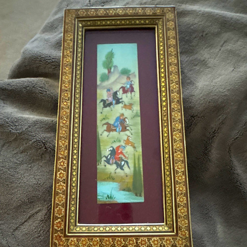 Vintage persian bone art with - vintage,