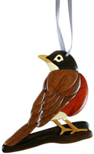 Red robin double sided wood - red,