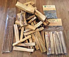 Palo Santo Sticks Resins Woods All Sizes HIGH OIL Fresh Cut-Rich Aroma