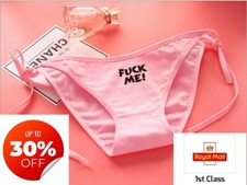 Women Sexy Lick Me Eat Me F...  Me Underwear Briefs Knickers Lingerie Panties 