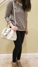 H&M White Faux Leather Bowling