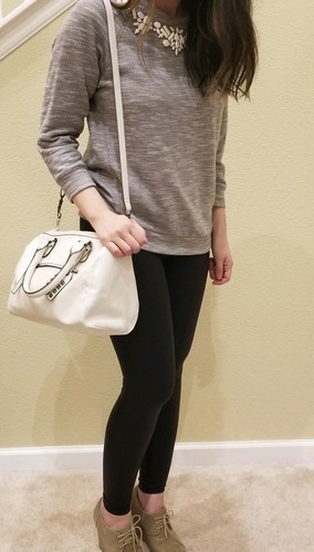 White faux leather bowling - faux,