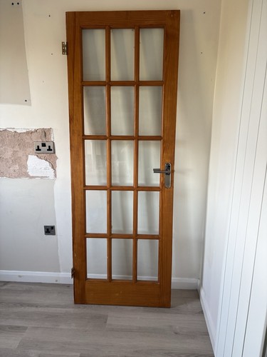 Glazed pine internal doors - pine,