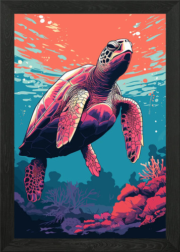 Risograph animal framed wall - risograph,