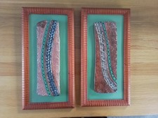 A Pair Of  Framed Ceramic