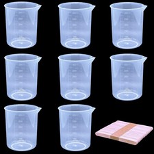 9 Pack Plastic Beakers