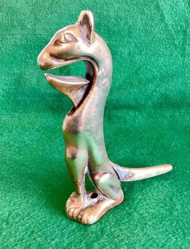 Antique brass cat - antique, cracker