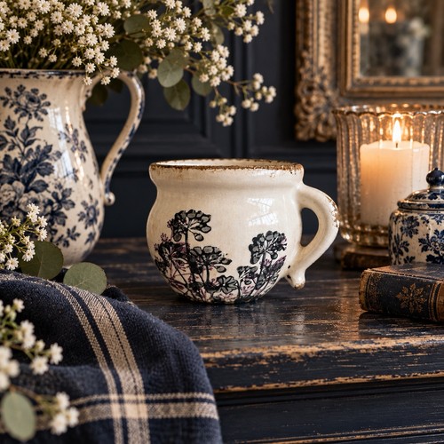 Vintage style ceramic tea - style, cup
