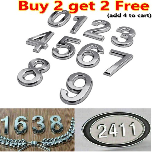 Door house numbers self - 3d,