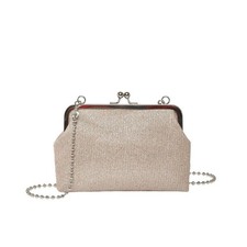 Polyester Banquet Bag Chain Clutch Handbag Fashion Evening Bags  Women
