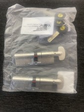 yale platinum 3 star euro lock Thumb turn 45-50 Keyd Alike pack with 6 keys