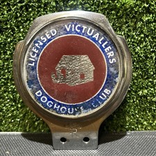 60s Rare Vintage International Doghouse Club Car Badge Formula 1 racing Mancave 