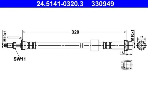 Flexible brake hose
