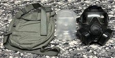 GENUINE US AVON M50 RESPIRATOR MASK & FILTERS & HAVERSACK BAG. MEDIUM.