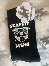 Ladies Women’s  staffie Pet Dog Socks Gift birthday Staffordshire Bull terrier