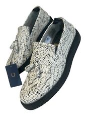 Women’s Fred Perry X George Cox Tassel Loafer Shoes Snakeskin Creeper U.K. 4