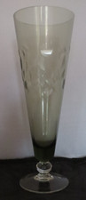 Smoked Glass Narrow Vase with