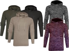 Knitted Hoodie Pullover Ribbed