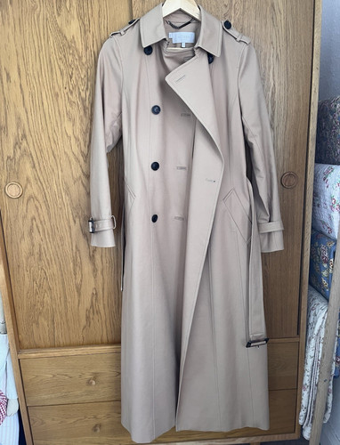 Hobbs london beige long trench - london,
