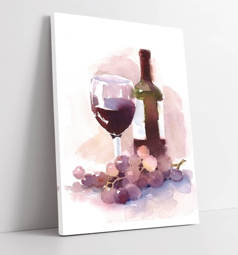 Watercolour wine and - watercolour,