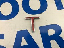 SAAB 9-3 93 Chrome Letter Rear Boot Badge Emblem RED T 12791496 CLEANED BACK
