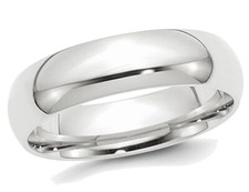 Mens Platinum Comfort Fit 6mm