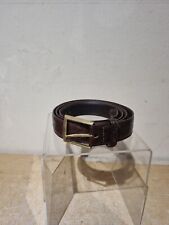 Regent Belt Company Vintage Patterned Brown Leather Buckle Belt B1056 40" (H5)