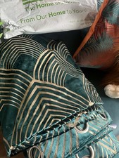 Dunelm Green And Gold Eyelet