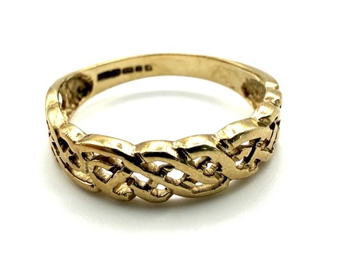 9ct gold celtic - ring, yellow