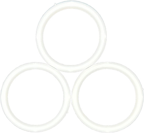 White plastic rings pieces - rings,