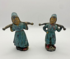 2 x Antique Vintage Lead Figures 8.5cm Tall Heyde? Barclays? Manoil? Britains