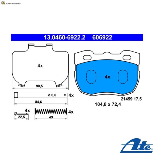 Brake pad set disc - brake,
