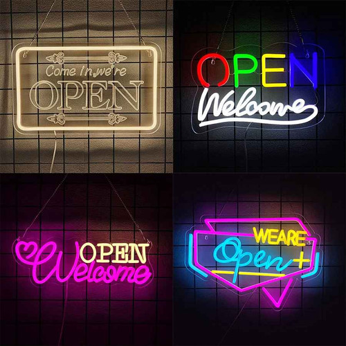 Led shop open neon - open,