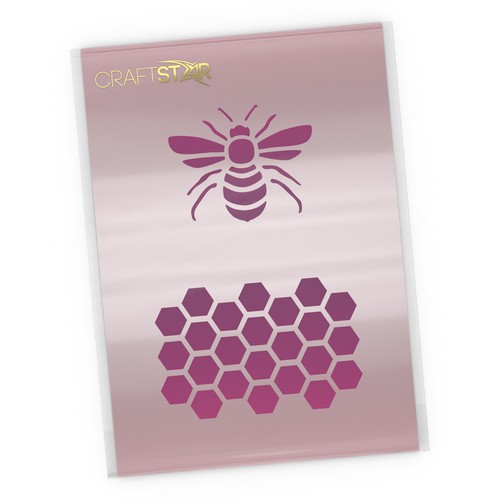 Bee and honeycomb - and,