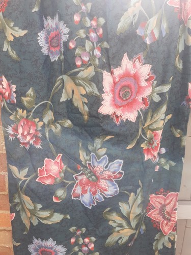 Bespoke sea blue green floral - blue,