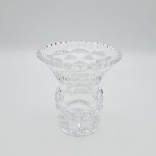 cut glass bud vase clear