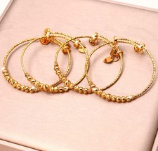2 Piece Dubai 24K Gold Plated Bangle Bracelet Bridal KARRA Indian Jewellery 
